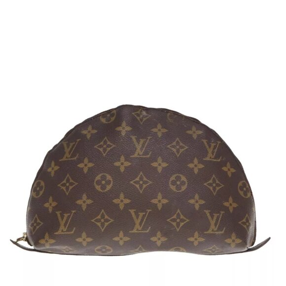 LOUIS VUITTON Monogram Trousse Demi Ronde Cosmetic Pouch - Picture 1 of 15